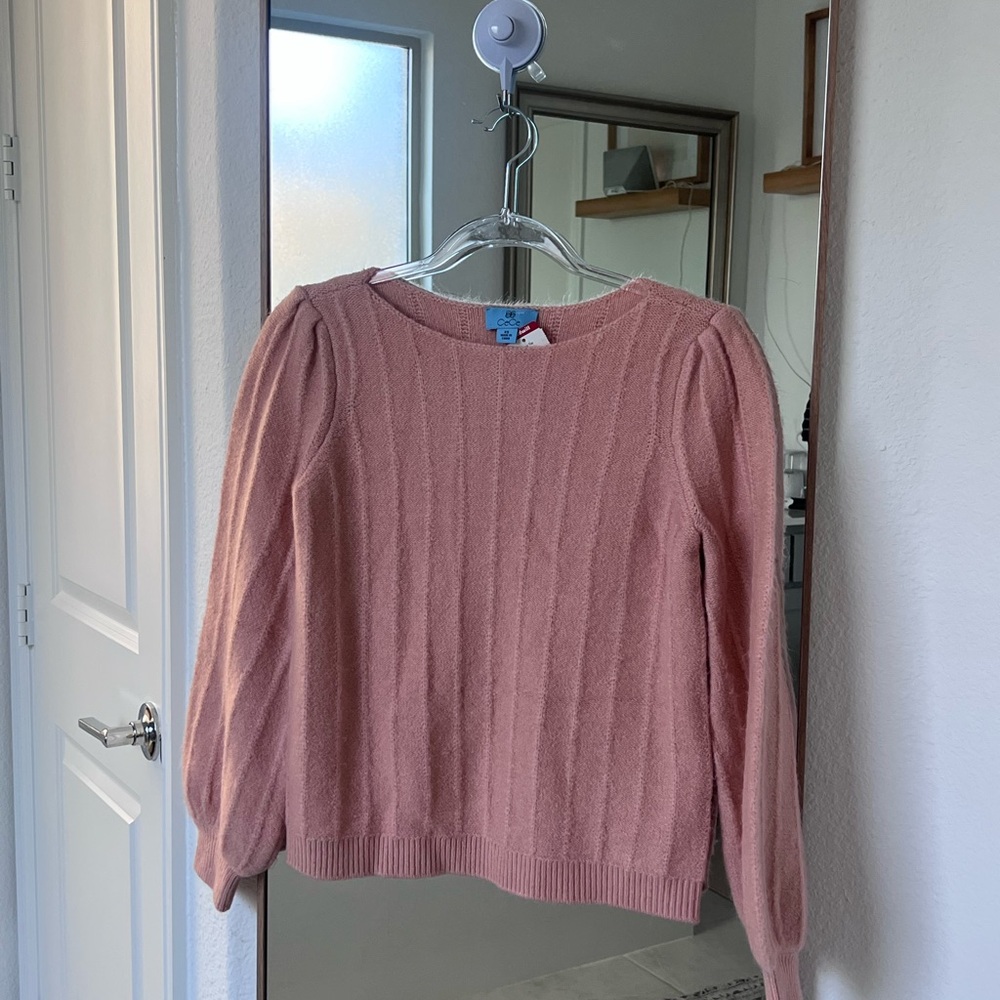 Pink Cable Knit Sweater